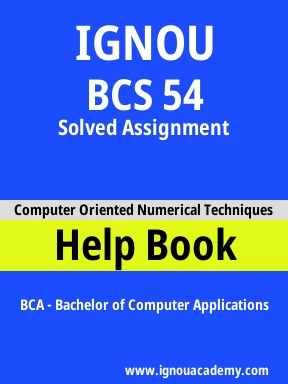 BCS 54 Solved Assignment