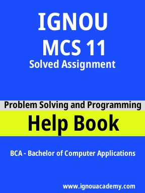 MCS 11 Solved Assignment