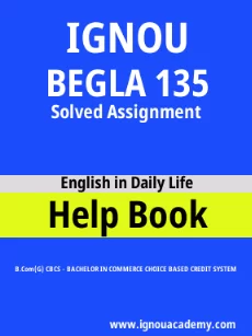 ignou BEGLA 135 solved assignment