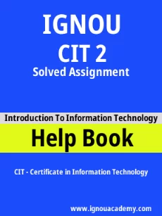 ignou CIT 2 solved assignment