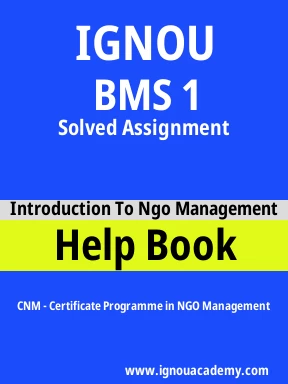 IGNOU BMS 1 SOLVED ASSIGNMENT