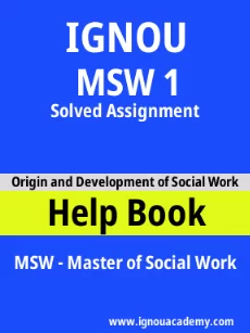 ignou MSW 1 solved assignment