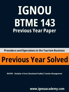 BTME 143 Previous Year Solved Question Paper