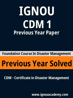 CDM 1 Previous Year Solved Question Paper