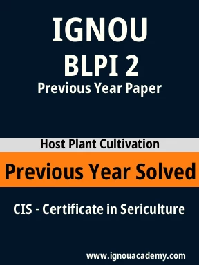 BLPI 2 Previous Year Solved Question Paper