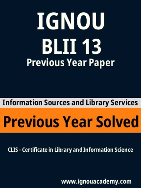 BLII 13 Previous Year Solved Question Paper