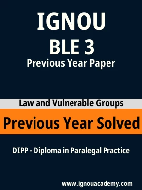 BLE 3 Previous Year Solved Question Paper