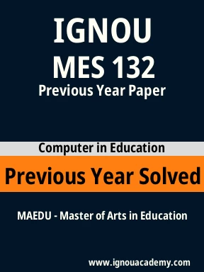 MES 132 Previous Year Solved Question Paper