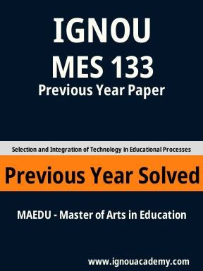 MES 133 Previous Year Solved Question Paper