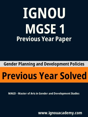 MGSE 1 Previous Year Solved Question Paper