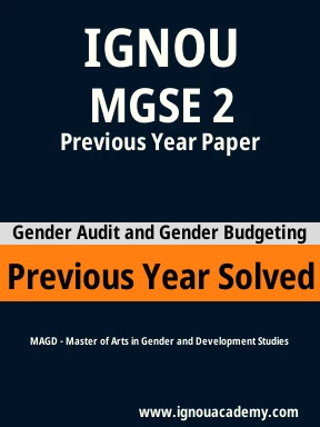 MGSE 2 Previous Year Solved Question Paper