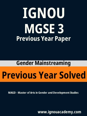 MGSE 3 Previous Year Solved Question Paper