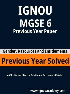 MGSE 6 Previous Year Solved Question Paper