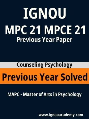 MPC 21 MPCE 21 Previous Year Solved Question Paper
