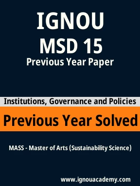 MSD 15 Previous Year Solved Question Paper