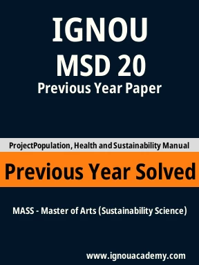 MSD 20 Previous Year Solved Question Paper