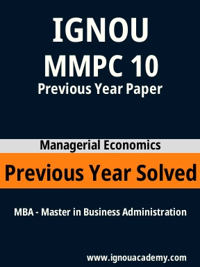 MMPC 10 Previous Year Solved Question Paper