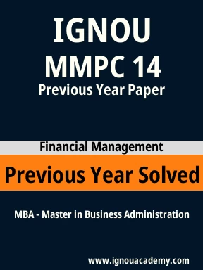 MMPC 14 Previous Year Solved Question Paper