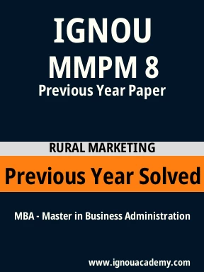 MMPM 8 Previous Year Solved Question Paper