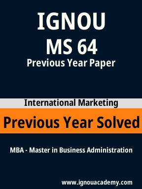 MS 64 Previous Year Solved Question Paper