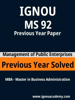 MS 92 Previous Year Solved Question Paper