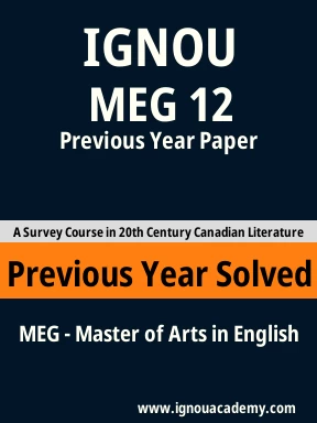 MEG 12 Previous Year Solved Question Paper
