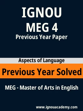 MEG 4 Previous Year Solved Question Paper