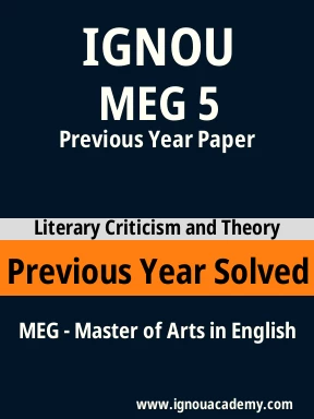 MEG 5 Previous Year Solved Question Paper