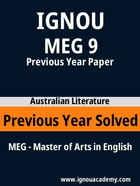 MEG 9 Previous Year Solved Question Paper