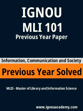 MLI 101 Previous Year Solved Question Paper