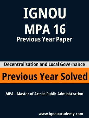 MPA 16 Previous Year Solved Question Paper