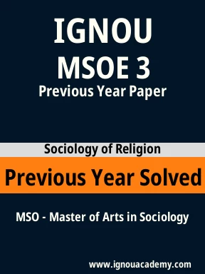 MSOE 3 Previous Year Solved Question Paper