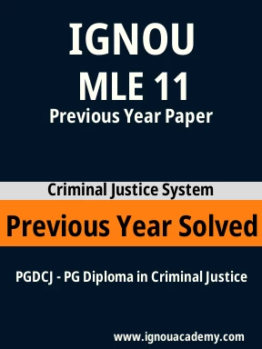 MLE 11 Previous Year Solved Question Paper