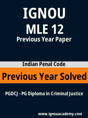 MLE 12 Previous Year Solved Question Paper