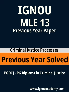 MLE 13 Previous Year Solved Question Paper
