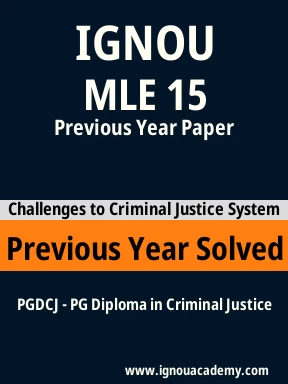 MLE 15 Previous Year Solved Question Paper