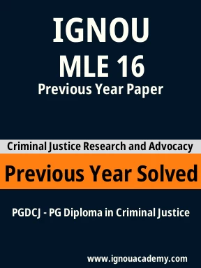 MLE 16 Previous Year Solved Question Paper