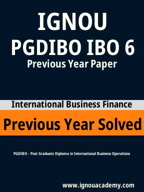 PGDIBO IBO 6 Previous Year Solved Question Paper