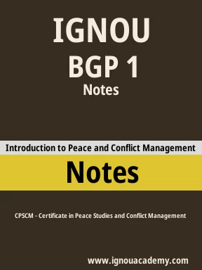 IGNOU BGP 1 NOTES