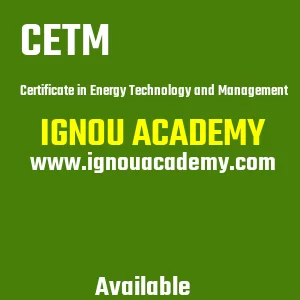 IGNOU CETM Projects