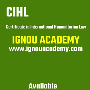 IGNOU CIHL Projects