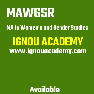 IGNOU MAWGSR Projects