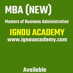 IGNOU MBA (New) Projects