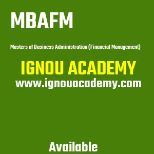 IGNOU MBAFM Projects