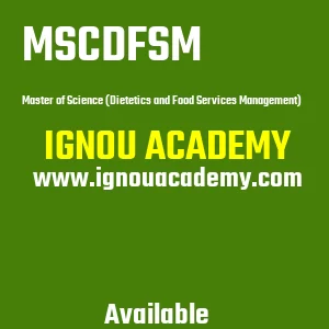 IGNOU MSCDFSM Projects