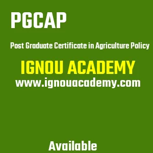 IGNOU PGCAP Projects