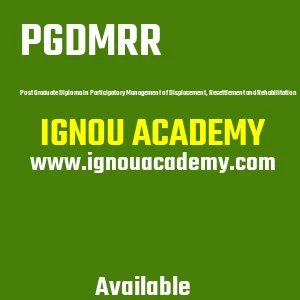 IGNOU PGDMRR Projects