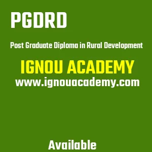 IGNOU PGDRD Projects