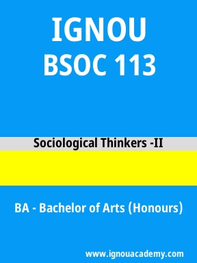 BSOC 113 Solved Assignment