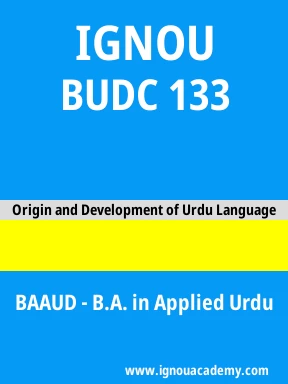 BUDC 133  Solved Assignment